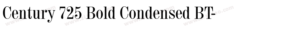 Century 725 Bold Condensed BT字体转换
